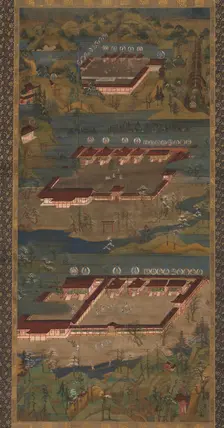 The Three Sacred Shrines at Kumano: Kumano Mandala, c. 1300. Creator: Unknown