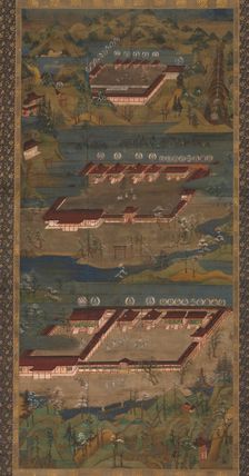 The Three Sacred Shrines at Kumano: Kumano Mandala, c. 1300. Creator: Unknown