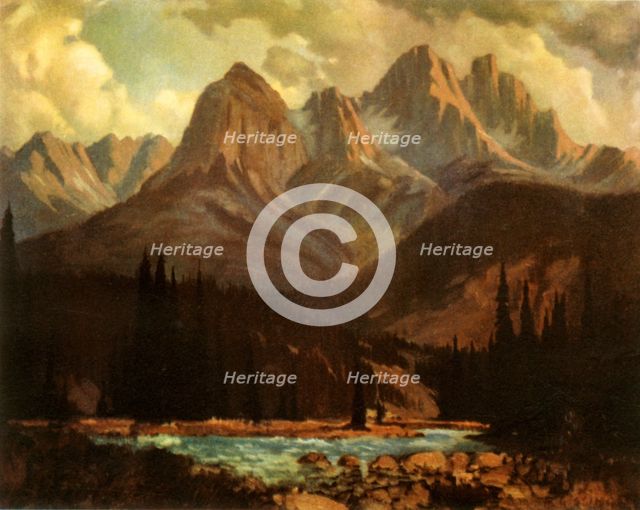 'The Three Sisters: Near Banff, Alberta', 1941. Creator: R. Gissing.