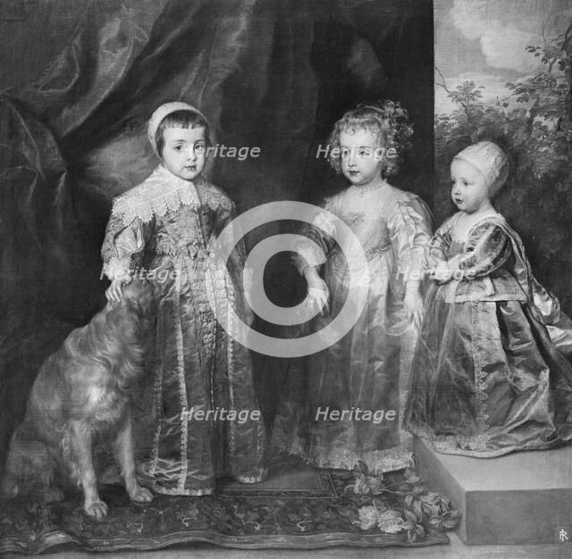 The three sons of Charles I, King of England, 1630s.Artist: Anthony van Dyck