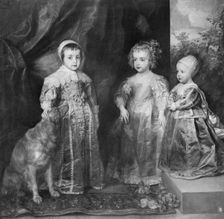 The three sons of Charles I, King of England, 1630s.Artist: Anthony van Dyck