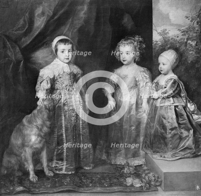 The three sons of Charles I, King of England, 1630s.Artist: Anthony van Dyck