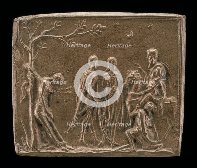 The Three Sons with their Father's Corpse, late 15th - early 16th century. Creator: Unknown.