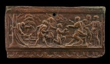 The Three Sons with their Father's Corpse, late 15th - early 16th century. Creator: Unknown