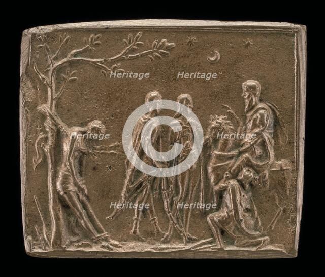 The Three Sons with their Father's Corpse, late 15th - early 16th century. Creator: Unknown.