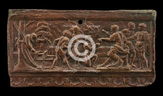 The Three Sons with their Father's Corpse, late 15th - early 16th century. Creator: Unknown.