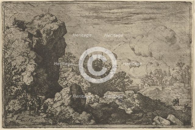 The Three Travellers at the Foot of High Rock, 17th century. Creator: Allart van Everdingen.
