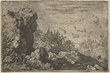 The Three Travellers at the Foot of High Rock, 17th century. Creator: Allart van Everdingen