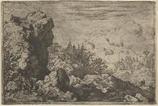 The Three Travellers at the Foot of High Rock, 17th century. Creator: Allart van Everdingen