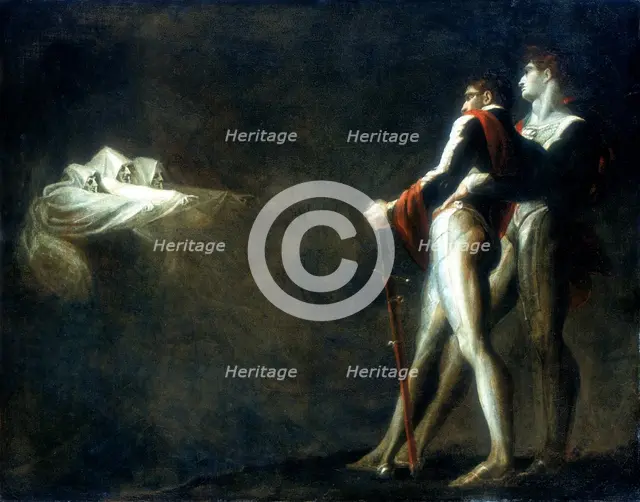'The Three Witches Appearing to Macbeth and Banquo', late 18th century. Artist: Henry Fuseli