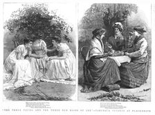 'The Three Young Maid's and the Three Old Maid's of Lee-Tableaux Vivants at Blackheath 1888. Creator: Unknown