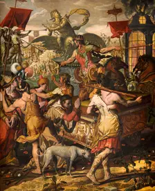 The Three Young Men in the Fiery Furnace, 1575. Creator: Pietersz, Pieter, the Elder (1540-1603)