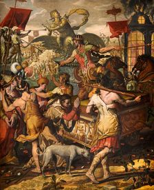 The Three Young Men in the Fiery Furnace, 1575. Creator: Pietersz, Pieter, the Elder (1540-1603)