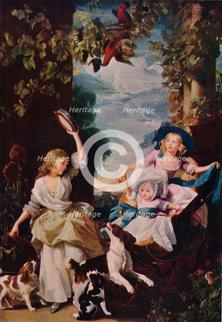 The Three Youngest Daughters of George III, (1785), 1937. Artist: Unknown
