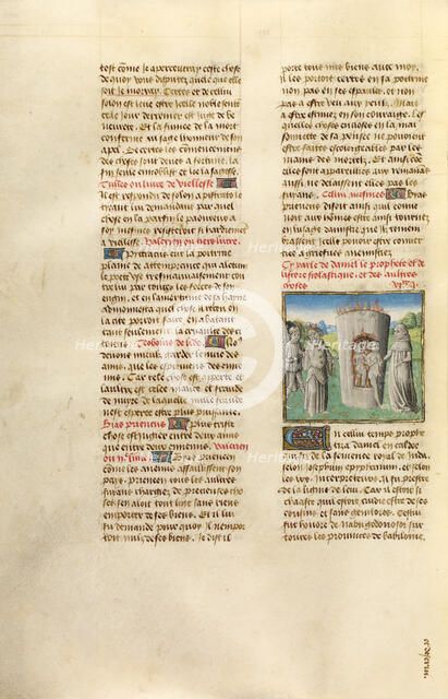 The Three Youths in the Fiery Furnace; Miroir Historial, about 1475. Creator: Unknown.