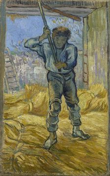 The Thresher (after Millet) , 1889. Creator: Gogh, Vincent, van (1853-1890)