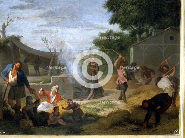 The threshing floor', oil on canvas.