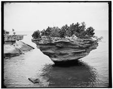 The Thumb Nail & Turnip Rock, Pointe aux Barques, between 1890 and 1901. Creator: Unknown