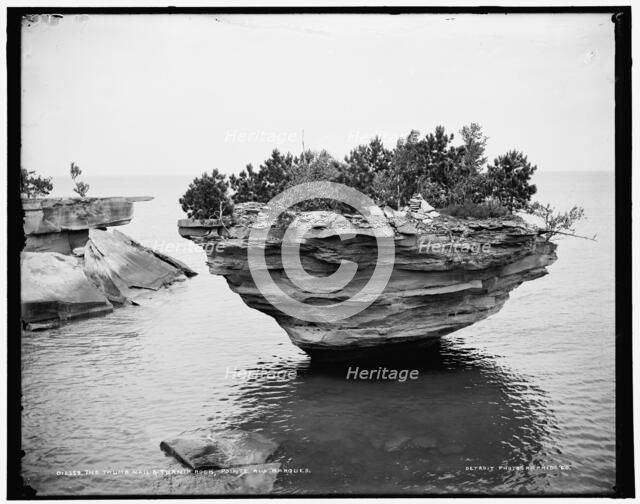 The Thumb Nail & Turnip Rock, Pointe aux Barques, between 1890 and 1901. Creator: Unknown.