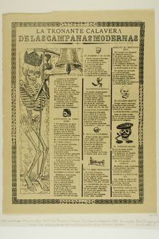 The Thundering Calavera of the Modern Bells, 1905. Creator: José Guadalupe Posada