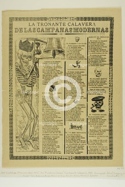 The Thundering Calavera of the Modern Bells, 1905. Creator: José Guadalupe Posada.