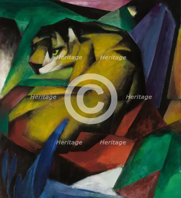 The tiger. Artist: Marc, Franz (1880-1916)