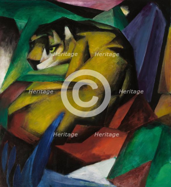 The tiger. Artist: Marc, Franz (1880-1916)