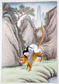 The Tiger Carries off Miao Shan 1922. Creator: Unknown