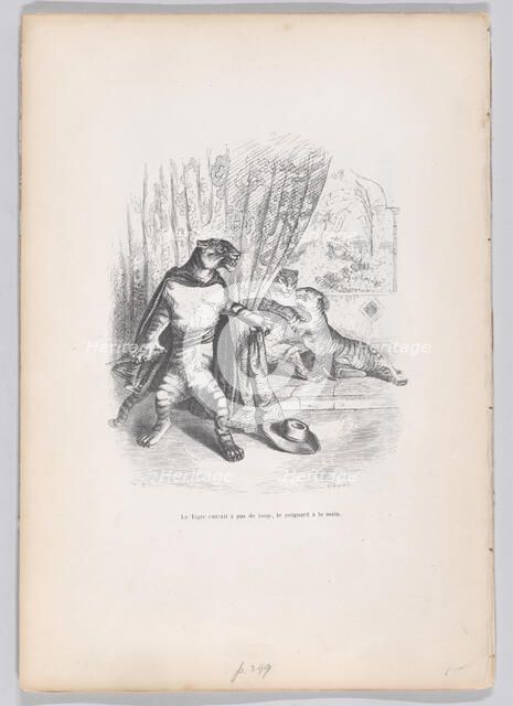 The Tiger entered stealthily, the dagger in his hand from Scenes from the Private a..., ca. 1837-47. Creator: Pierre Francois Godard.