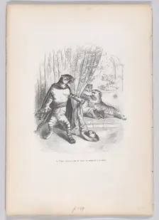 The Tiger entered stealthily, the dagger in his hand from Scenes from the Private a..., ca. 1837-47. Creator: Pierre Francois Godard