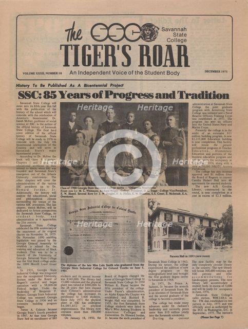 The Tiger's Roar: An Independent Voice of the Student Body, Volume XXXII, 1975-12. Creator: Unknown.