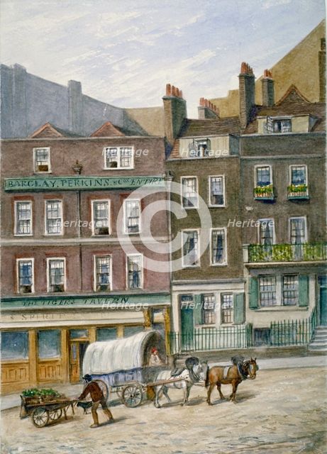 The Tiger Tavern, Tower Dock, London, 1868.                                                       Artist: JT Wilson