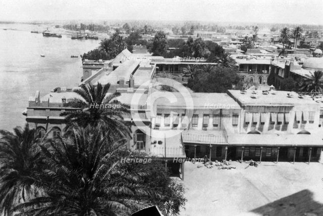 The Tigris River, from the 31st British general hospital, Baghdad, Mesopotamia, WWI, 1918. Artist: Unknown