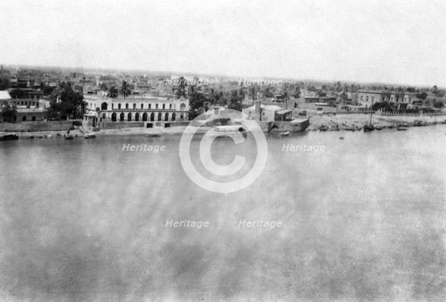 The Tigris River from the 31st British general hospital, Baghdad, Mesopotamia, WWI, 1918. Artist: Unknown