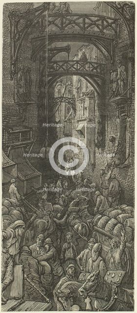 The Tide of Business in the City, 1872.  Creator: Unknown.