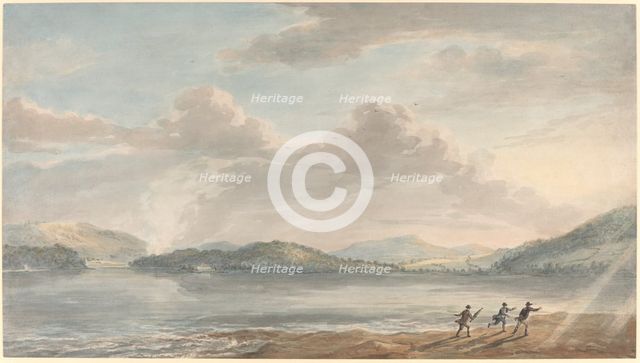 The Tide Rising at Briton Ferry, 1773. Creator: Paul Sandby.