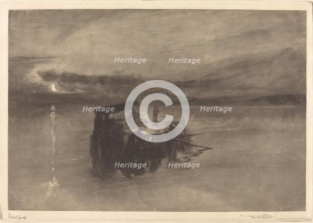 The Timber Raft on the Rhine, 1898. Creator: Frank Short.