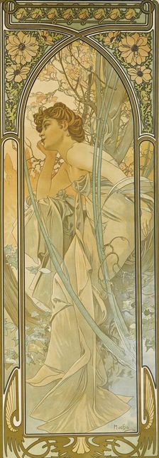 The Times of the Day: Evening dream. Artist: Mucha, Alfons Marie (1860-1939)