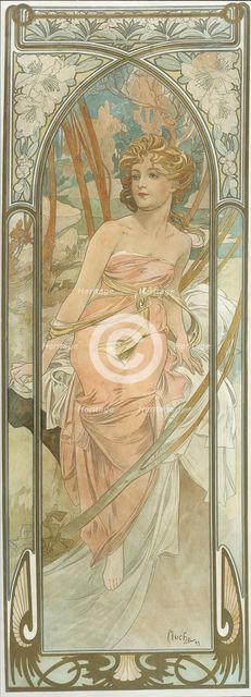 The Times of the Day: Morning Awakening. Artist: Mucha, Alfons Marie (1860-1939)