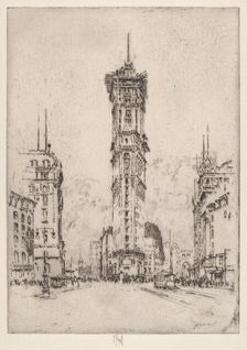 The Times Building, 1904. Creator: Joseph Pennell