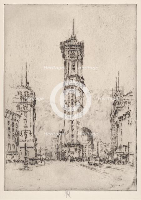 The Times Building, 1904. Creator: Joseph Pennell.