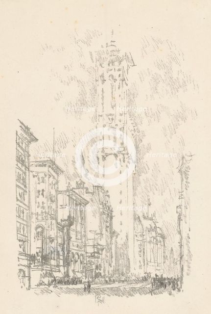 The Times Building, 1904. Creator: Joseph Pennell.