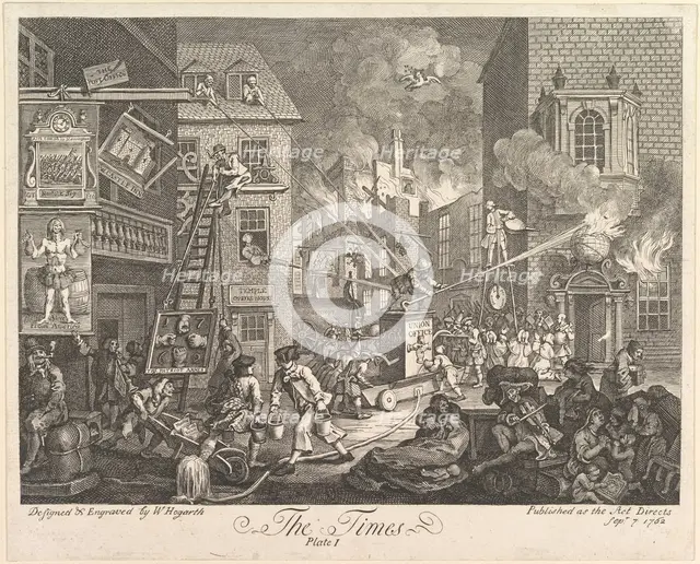 The Times, Plate 1, September 7, 1762. Creator: William Hogarth.