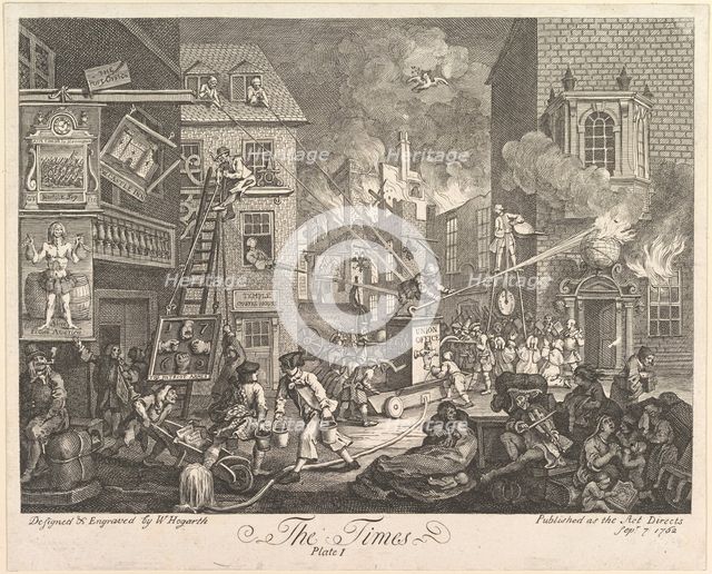 The Times, Plate 1, September 7, 1762. Creator: William Hogarth.