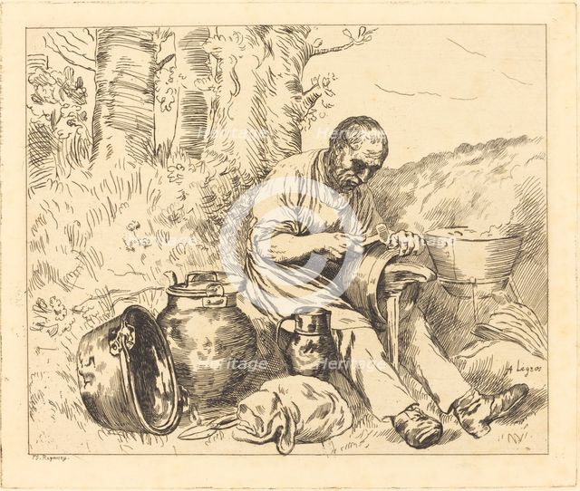 The Tinker (Le retameur). Creator: Alphonse Legros.
