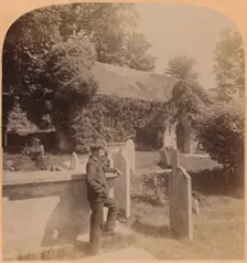The tiny Norman Church, quaintest spot in England, Bonchurch, Isle of Wight 1900. Creator: Underwood & Underwood