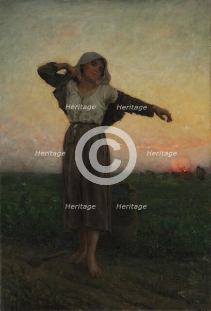 The Tired Gleaner, 1880. Creator: Jules Breton (French, 1827-1906).