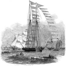 The "Titania" Schooner Yacht, built for Mr. Robert Stephenson, C.E., 1850. Creator: Unknown