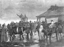 The Tithe Question in Wales--A Distraint sale of Cattle 1890. Creator: Unknown