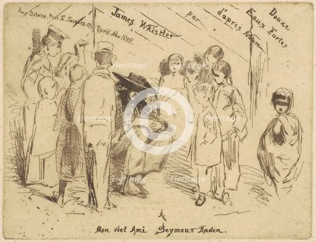 The Title Page for "Douze Eaux Fortes d'après Nature", 1858. Creator: James Abbott McNeill Whistler.